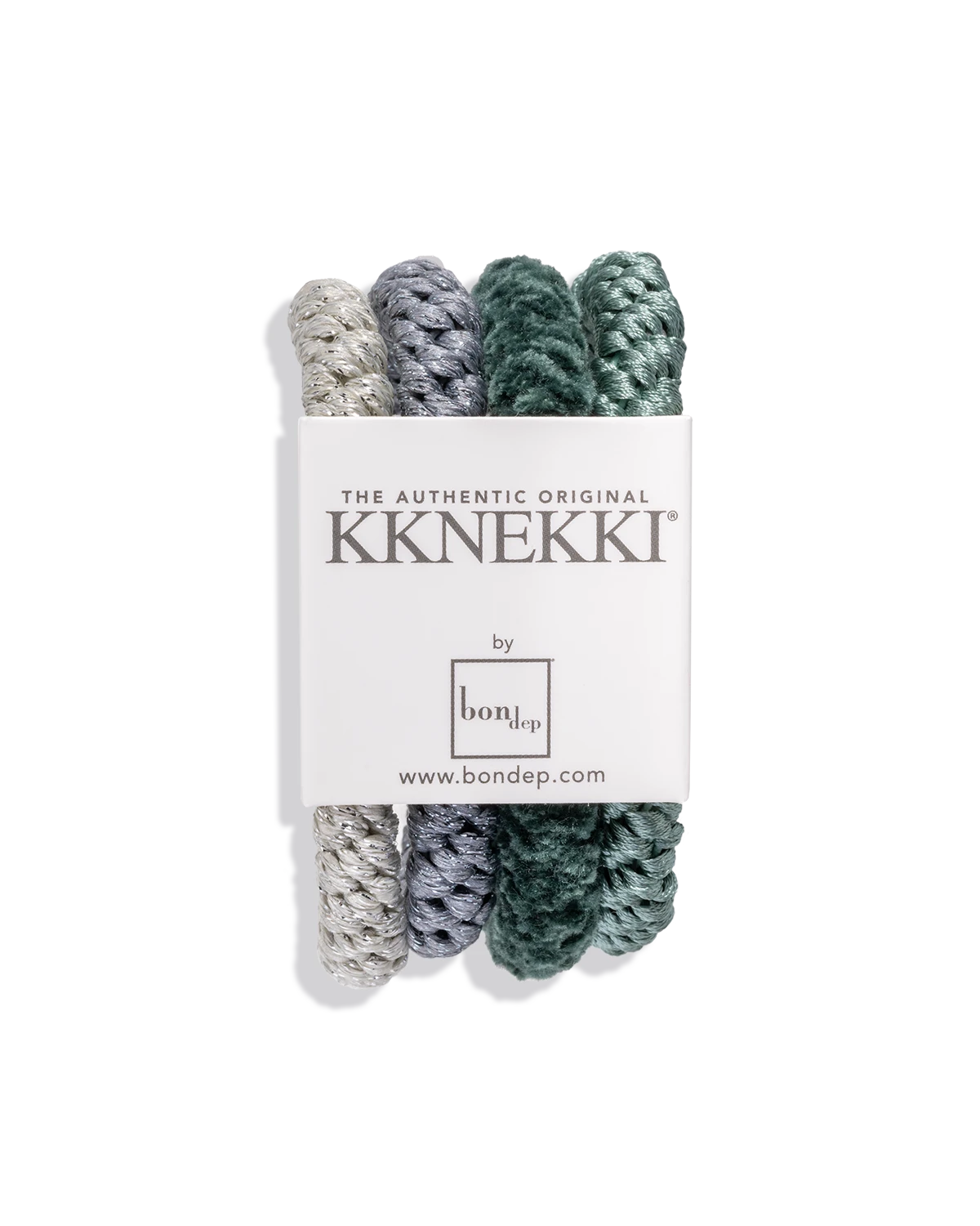 Kknekki Rubber Bands Scrunchie pack green&blue