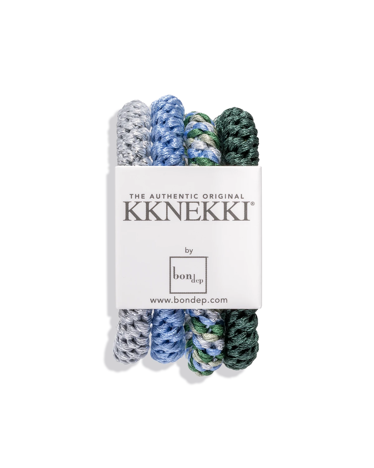Kknekki Rubber Bands Scrunchie pack green&blue