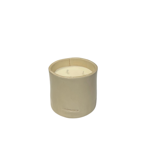 Vela Cerámica Minimal Vaso Beige