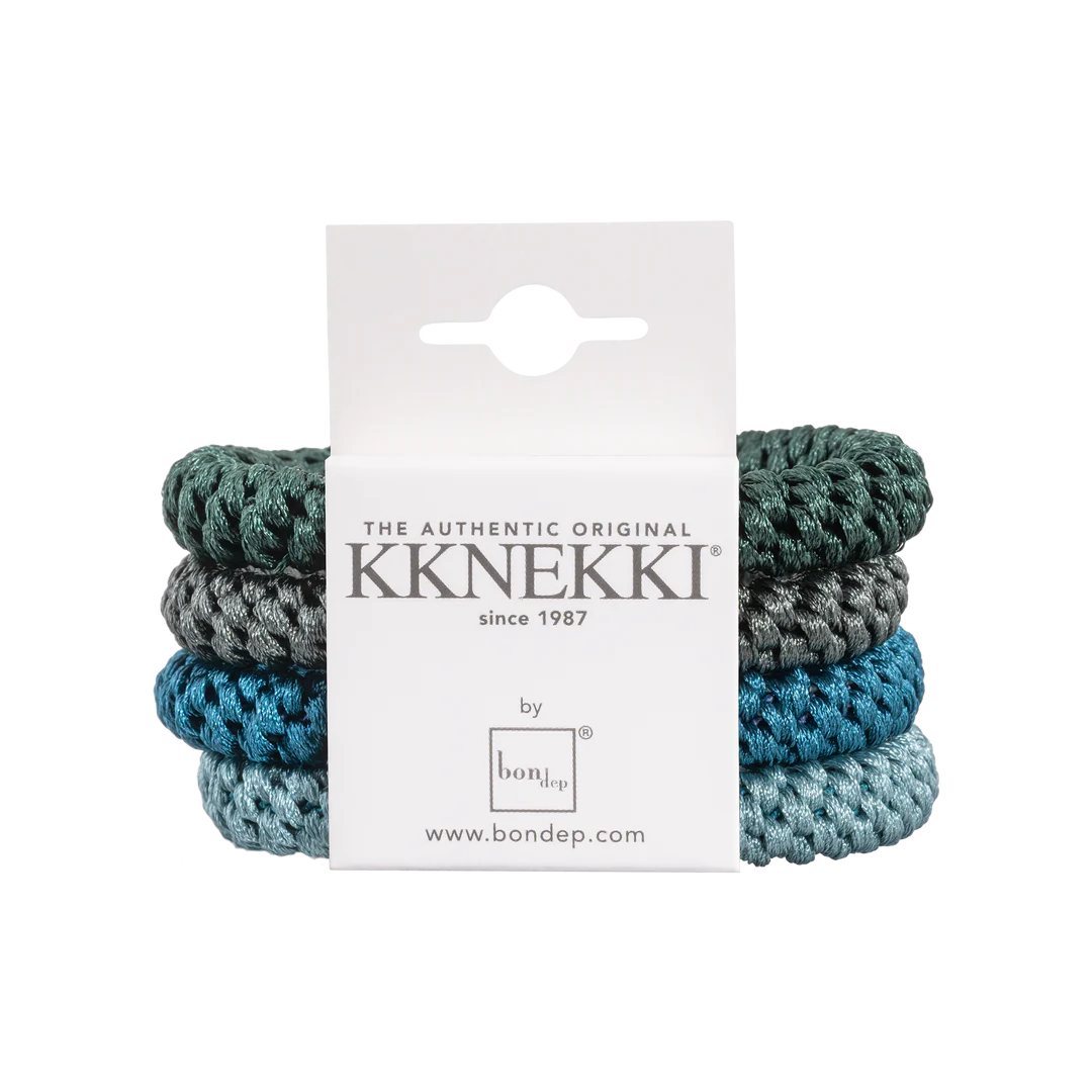 Kknekki Rubber Bands Scrunchie pack green&blue