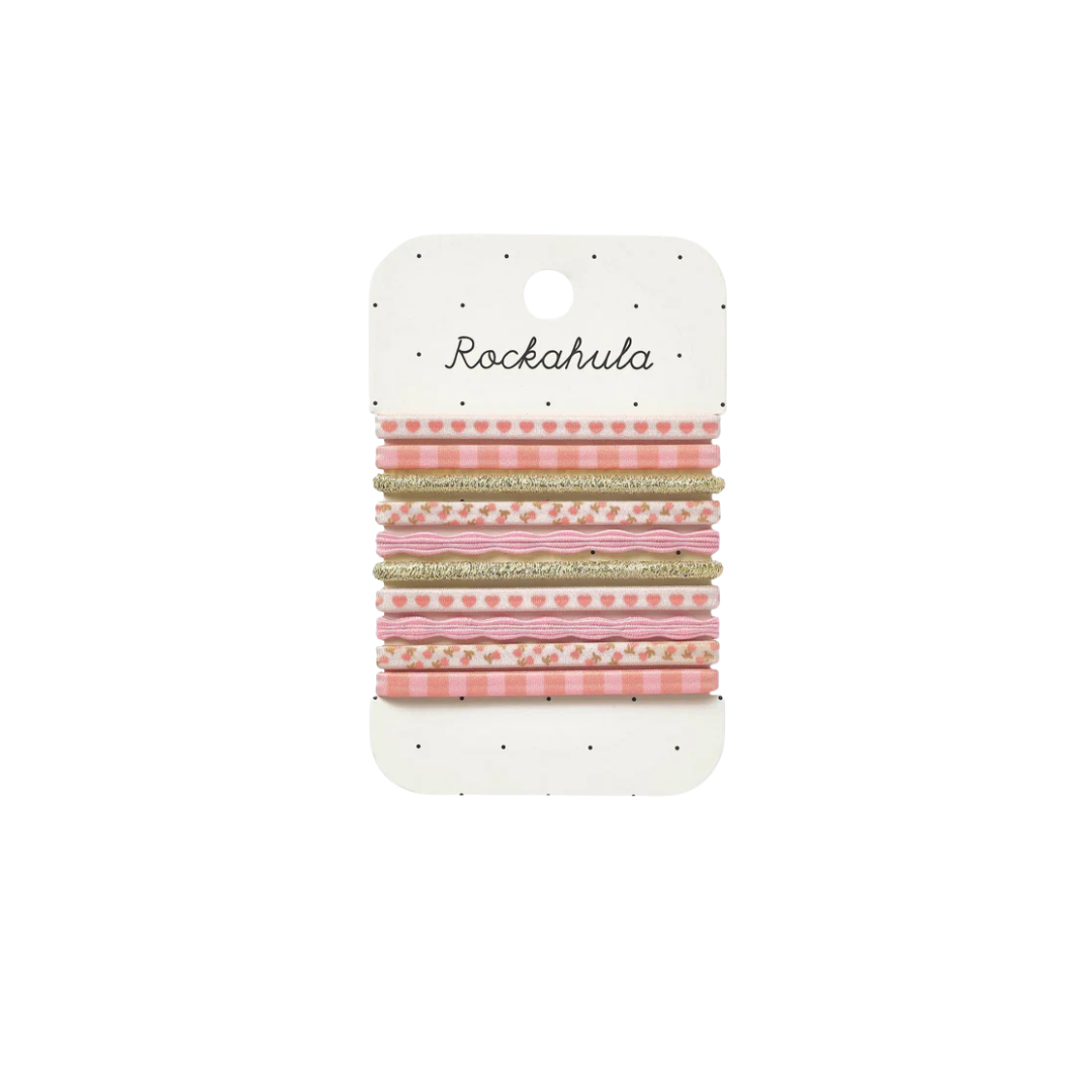 Patchwork Heart Hair Elastic Pony Pack