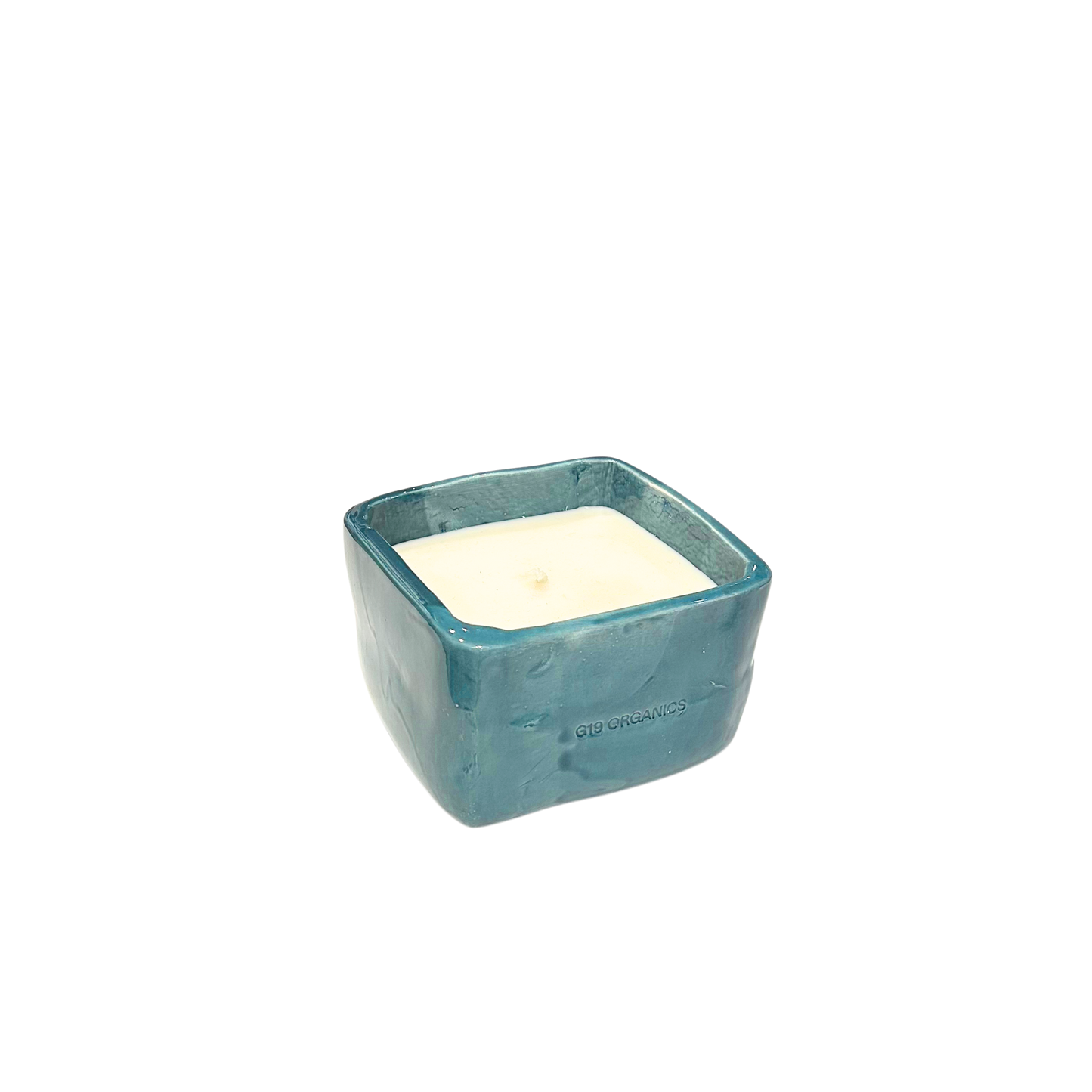 Turquoise XL Ceramic Glass Candle