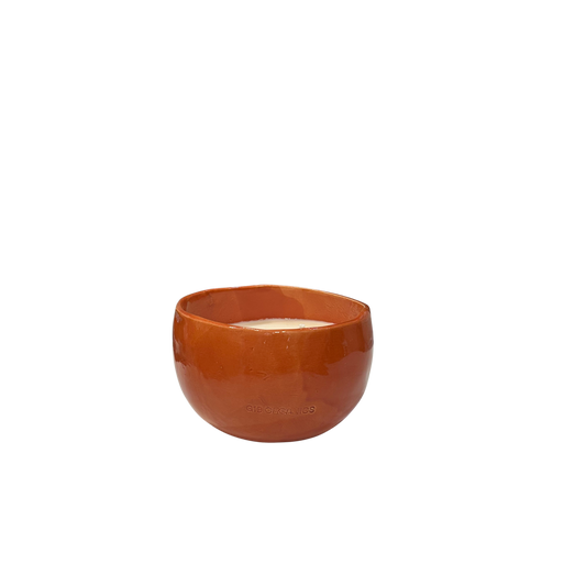 Vela Cerámica Minimal Huevo Teja