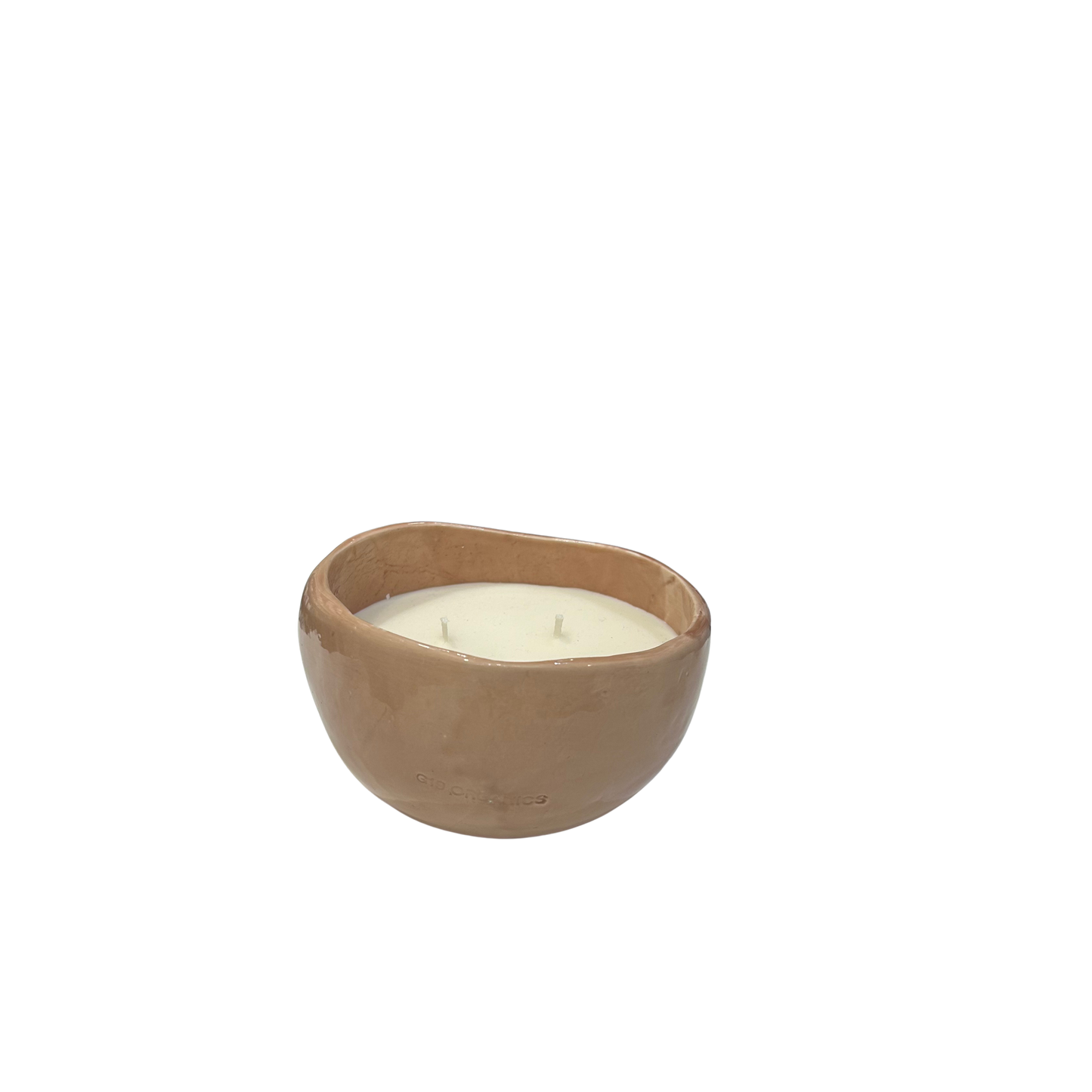 Vela Cerámica Minimal Huevo Nude