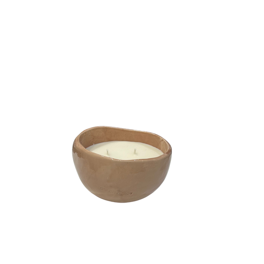 Vela Cerámica Minimal Huevo Nude