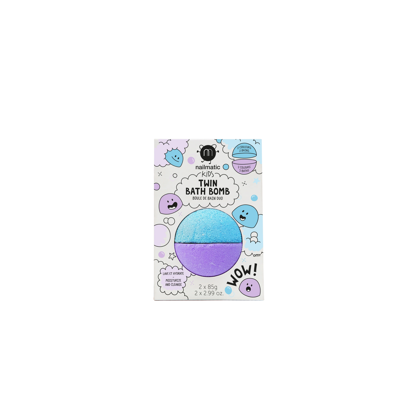 Twin Bath Bomb | Blue + Violet