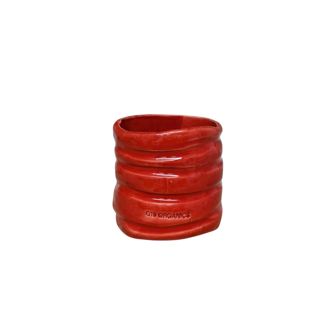 Ceramic Candle Beige Glass