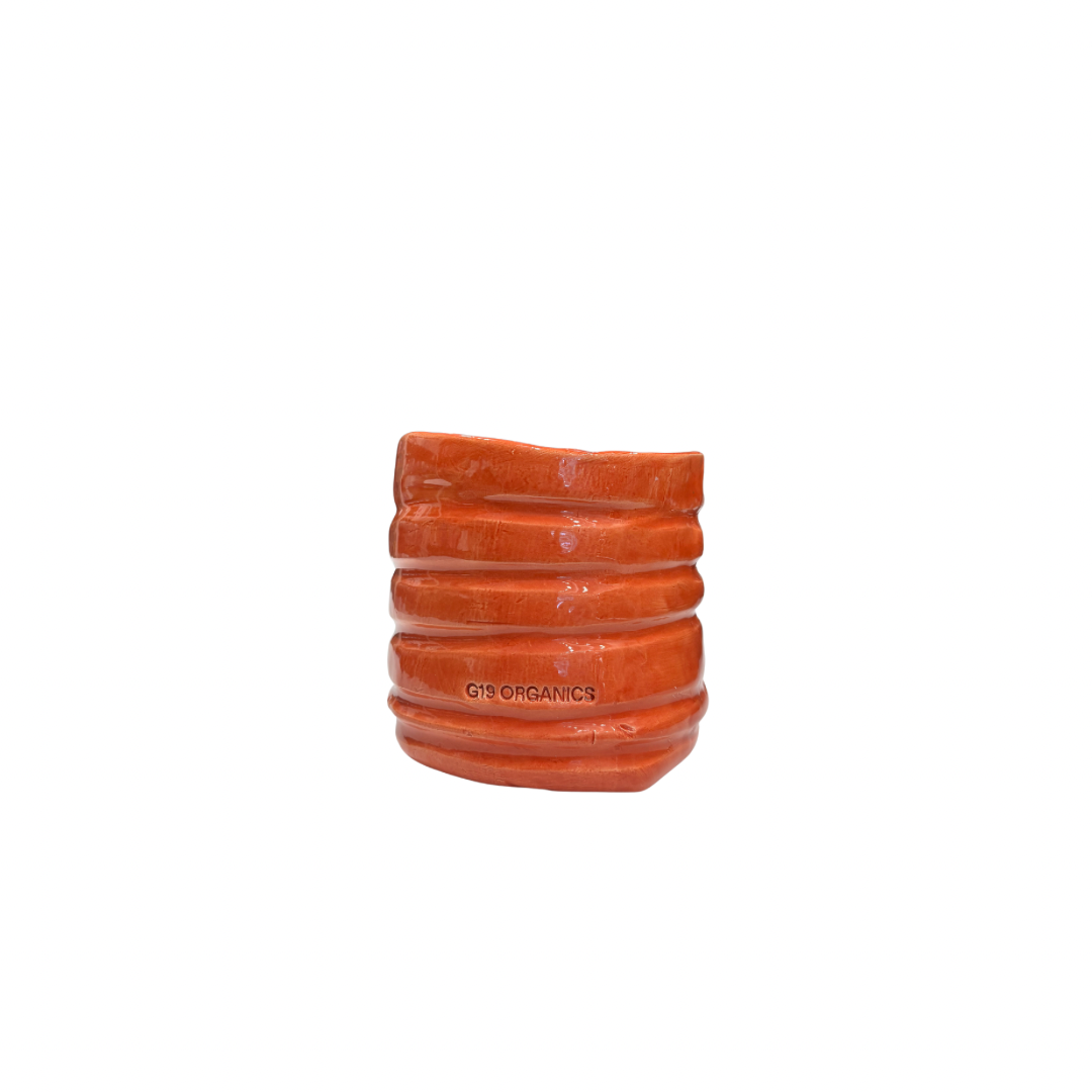 Vela Cerámica Vaso Relieve Teja