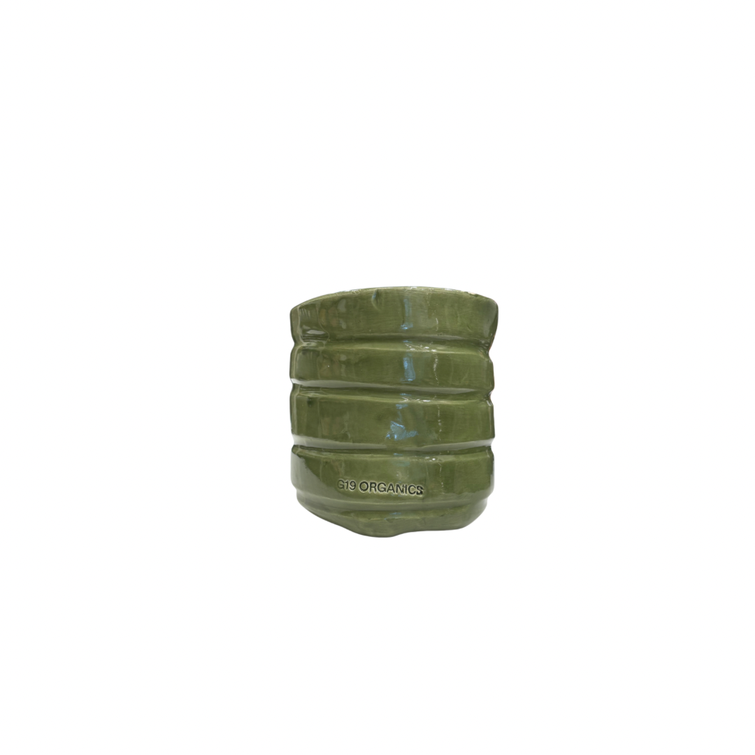 Ceramic Candle Glass Mustard