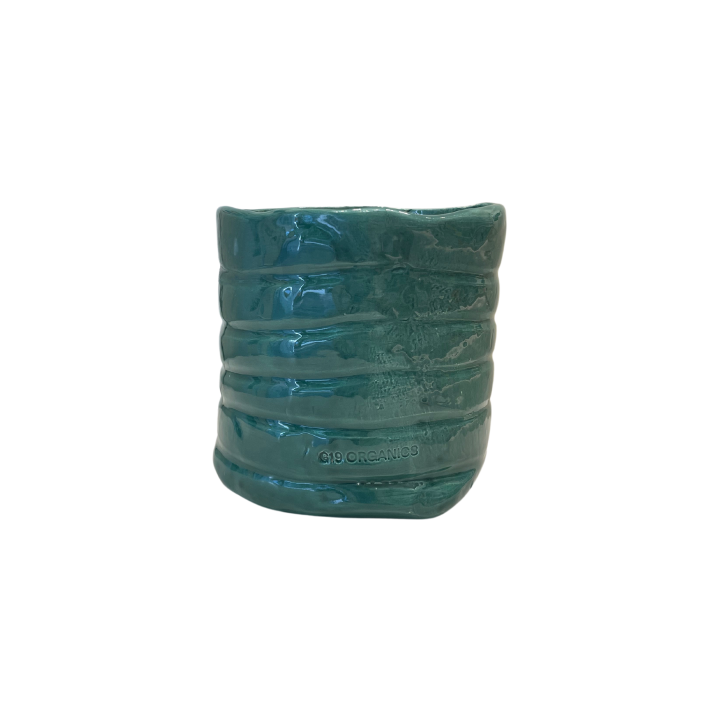 Turquoise XL Ceramic Glass Candle