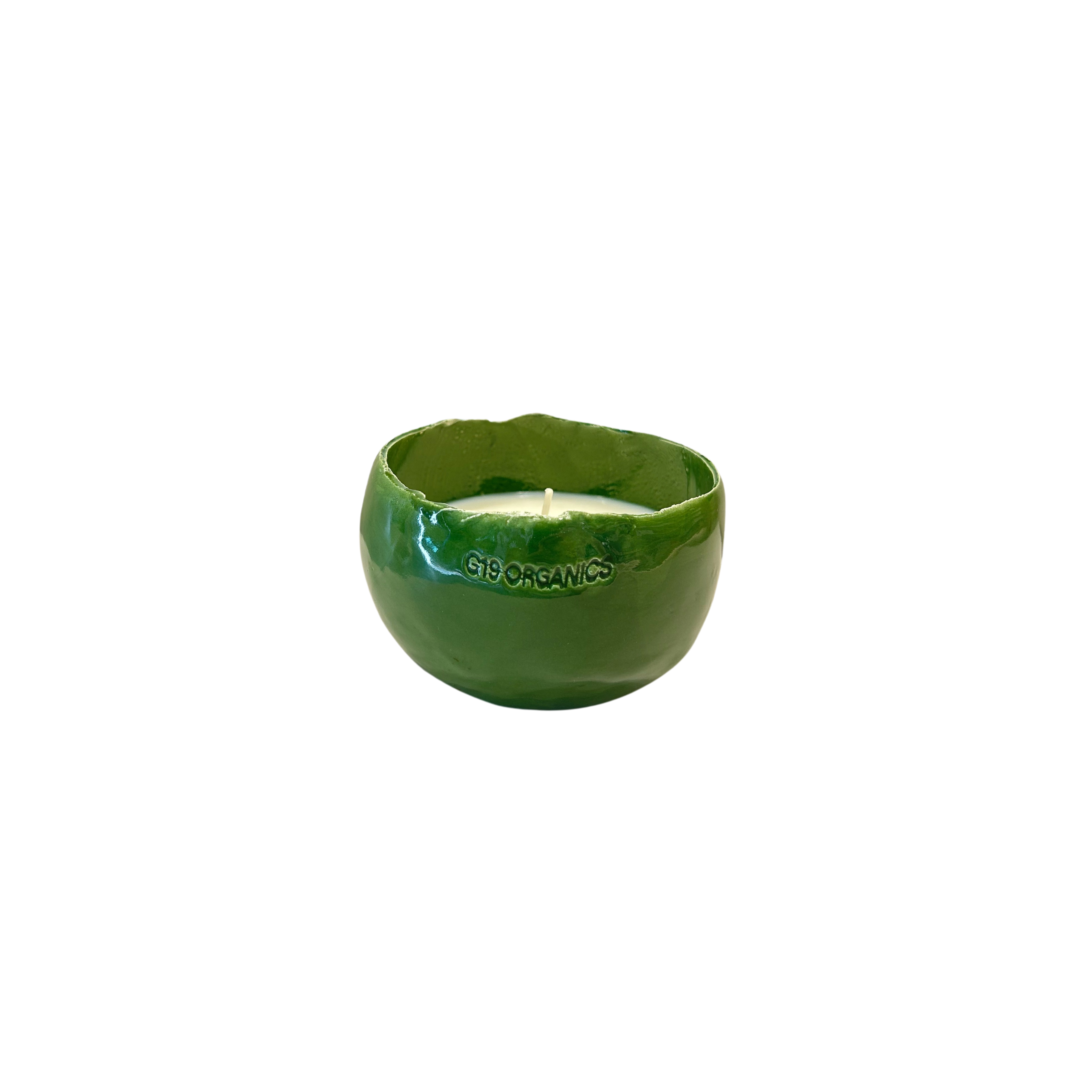 Large Green Egg Ceramic Candle