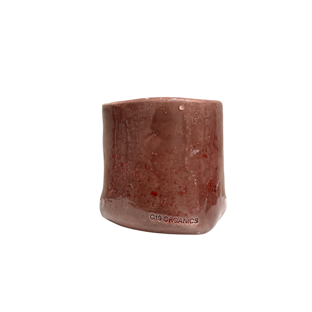 Vela Cerámica Chispas Vaso Granate