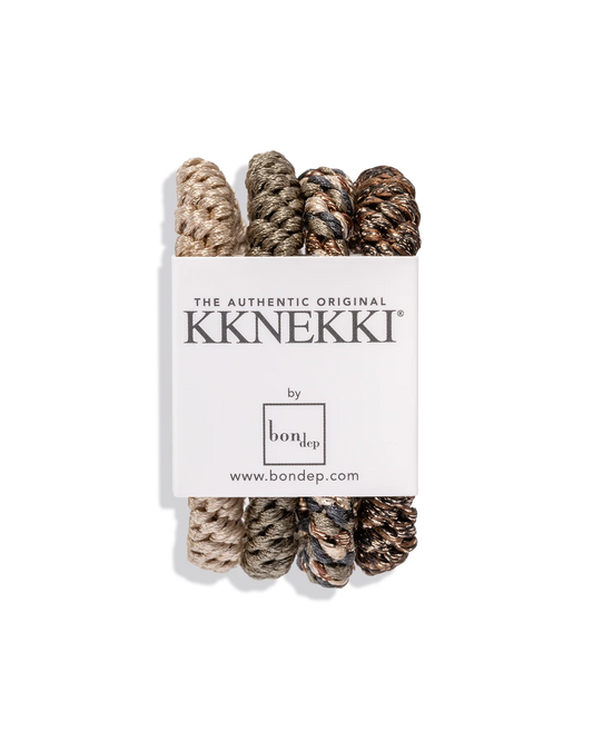 Kknekki Rubber Bands Scrunchie pack green&amp;blue