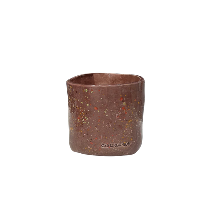 Vela Cerámica Chispas Vaso Burdeos