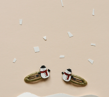 Snowman Glitter Clips
