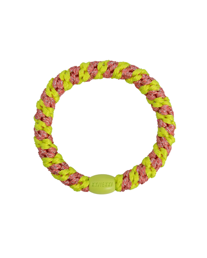 Stripe Coral Neon Yellow