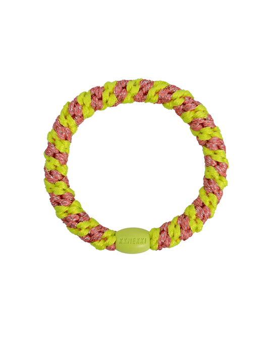 Stripe Coral Neon Yellow