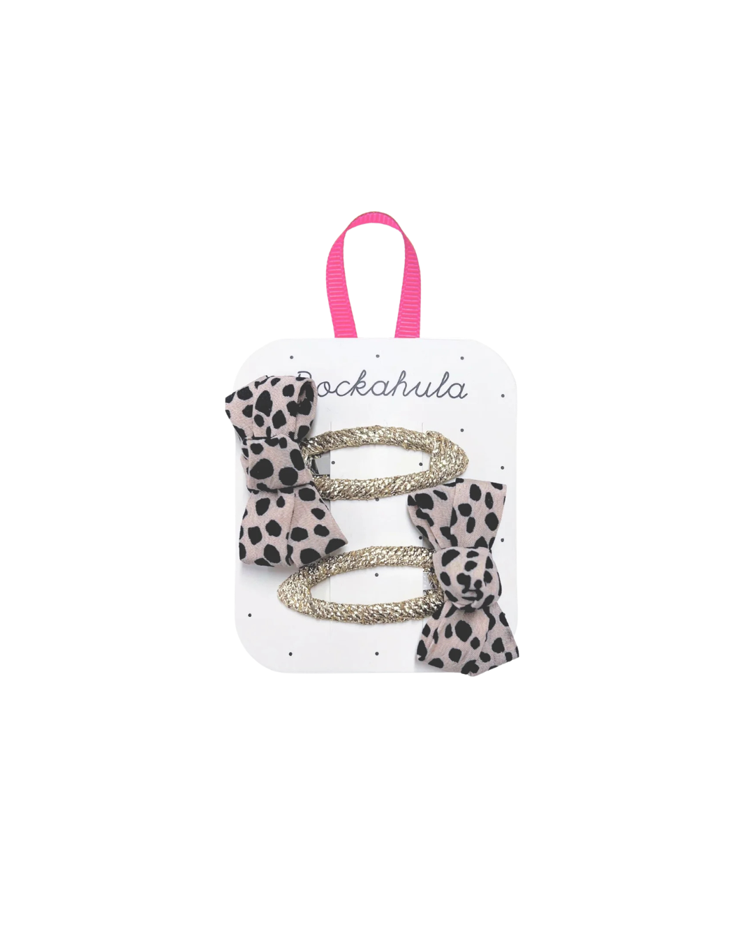 Leopard Love Twisty Bow Clips