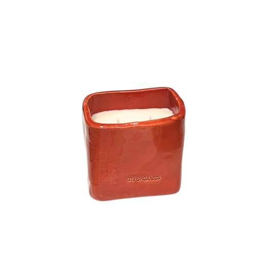 Turquoise XL Ceramic Glass Candle