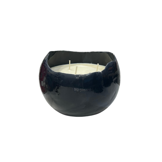 Ceramic Candle Medium Egg Green Landa