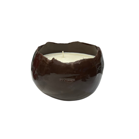 Ceramic Candle Medium Egg Green Landa