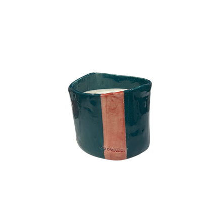 Turquoise XL Ceramic Glass Candle