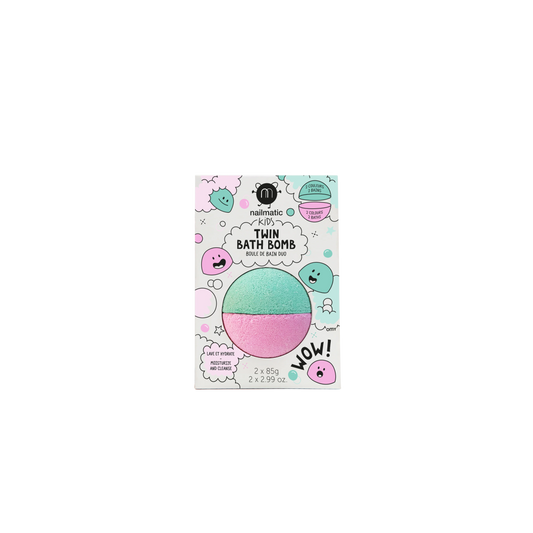 Twin Bath Bomb | Pink & Lagoon Green