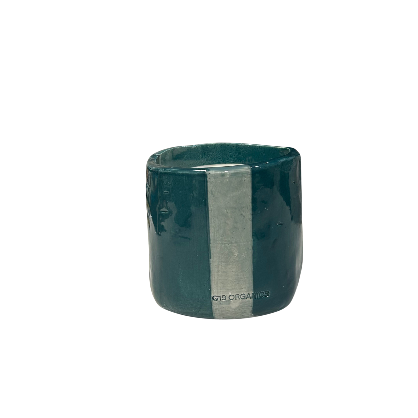 Turquoise XL Ceramic Glass Candle