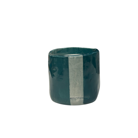 Turquoise XL Ceramic Glass Candle
