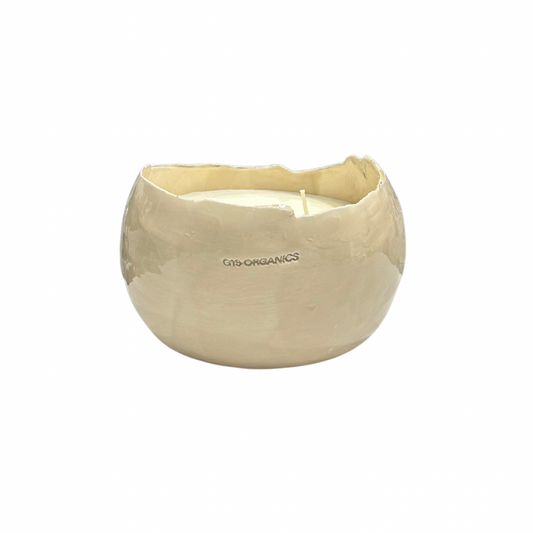Large Red Egg Ceramic Candle