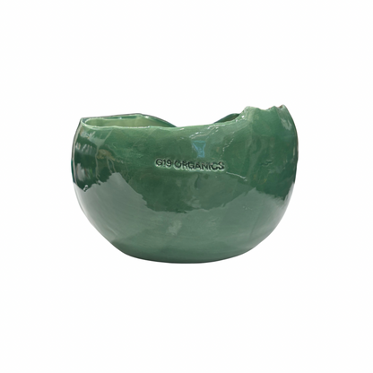 Ceramic Candle Medium Egg Green Landa