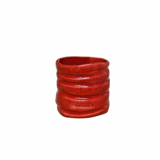 Ceramic Candle Beige Glass