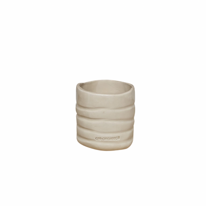 Ceramic Candle Beige Glass