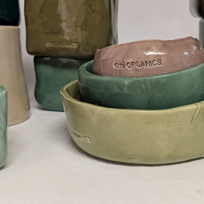 Turquoise XL Ceramic Glass Candle