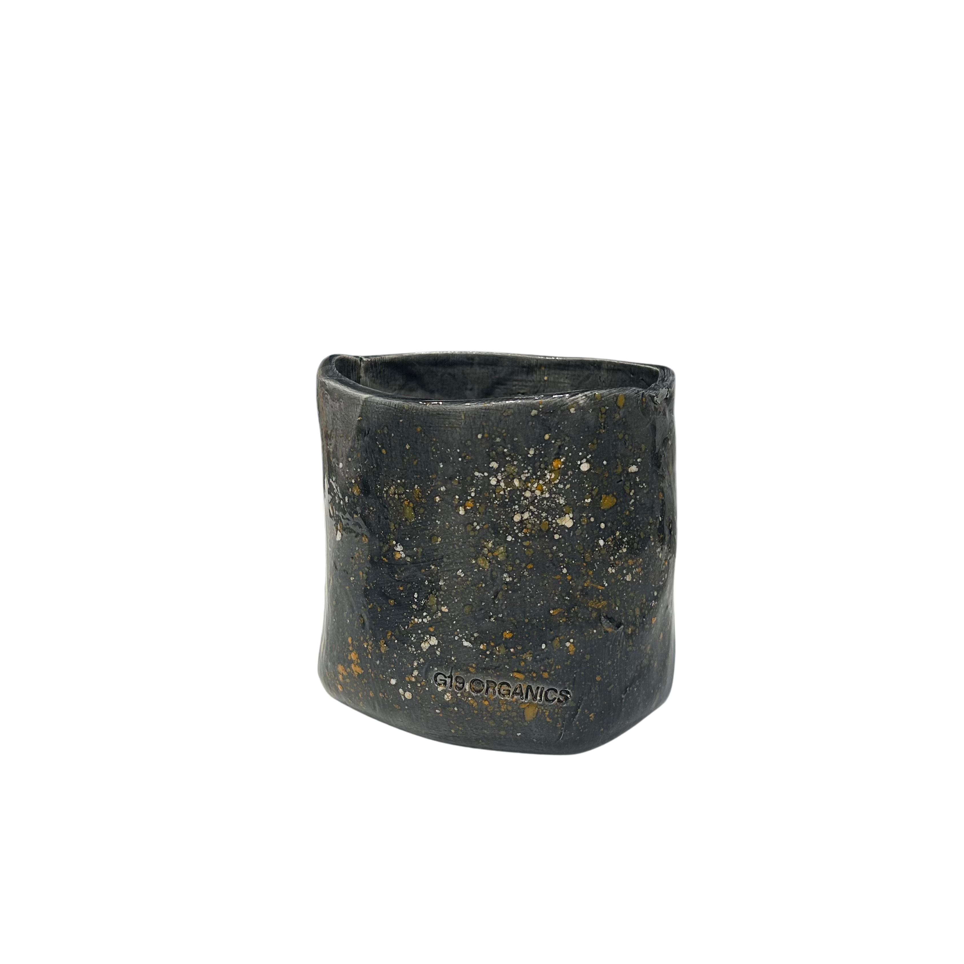 Vela Cerámica Chispas Vaso Antracita