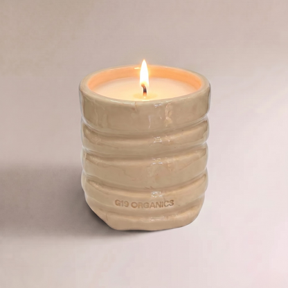 Turquoise XL Ceramic Glass Candle