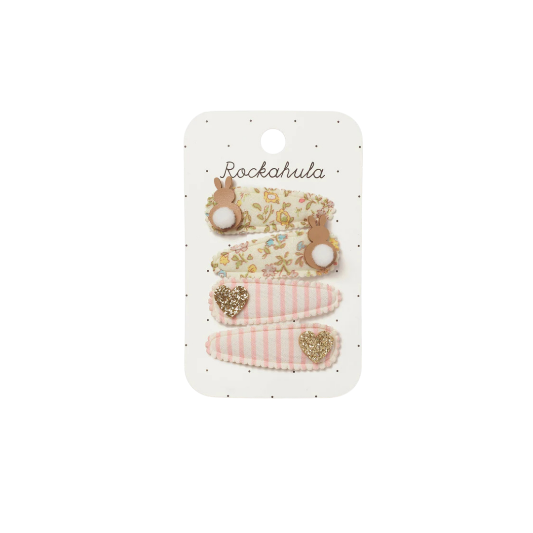 Petal Bunny Fabric Clip Set