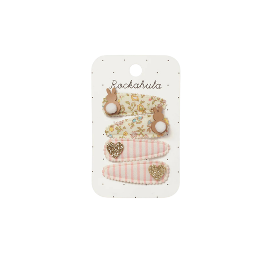 Petal Bunny Fabric Clip Set
