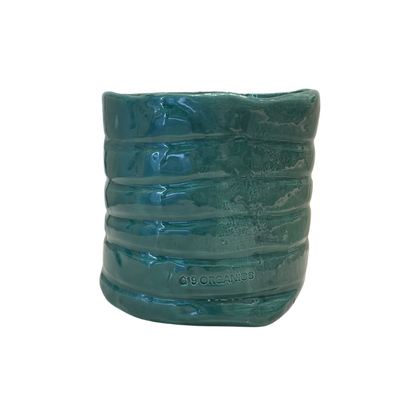 Turquoise XL Ceramic Glass Candle