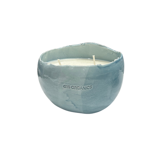 Vela Cerámica Huevo Azul Agua