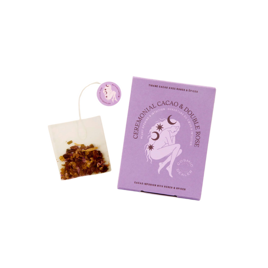 'Ceremonial Cacao & Double Rose' Tisana en Bolsita