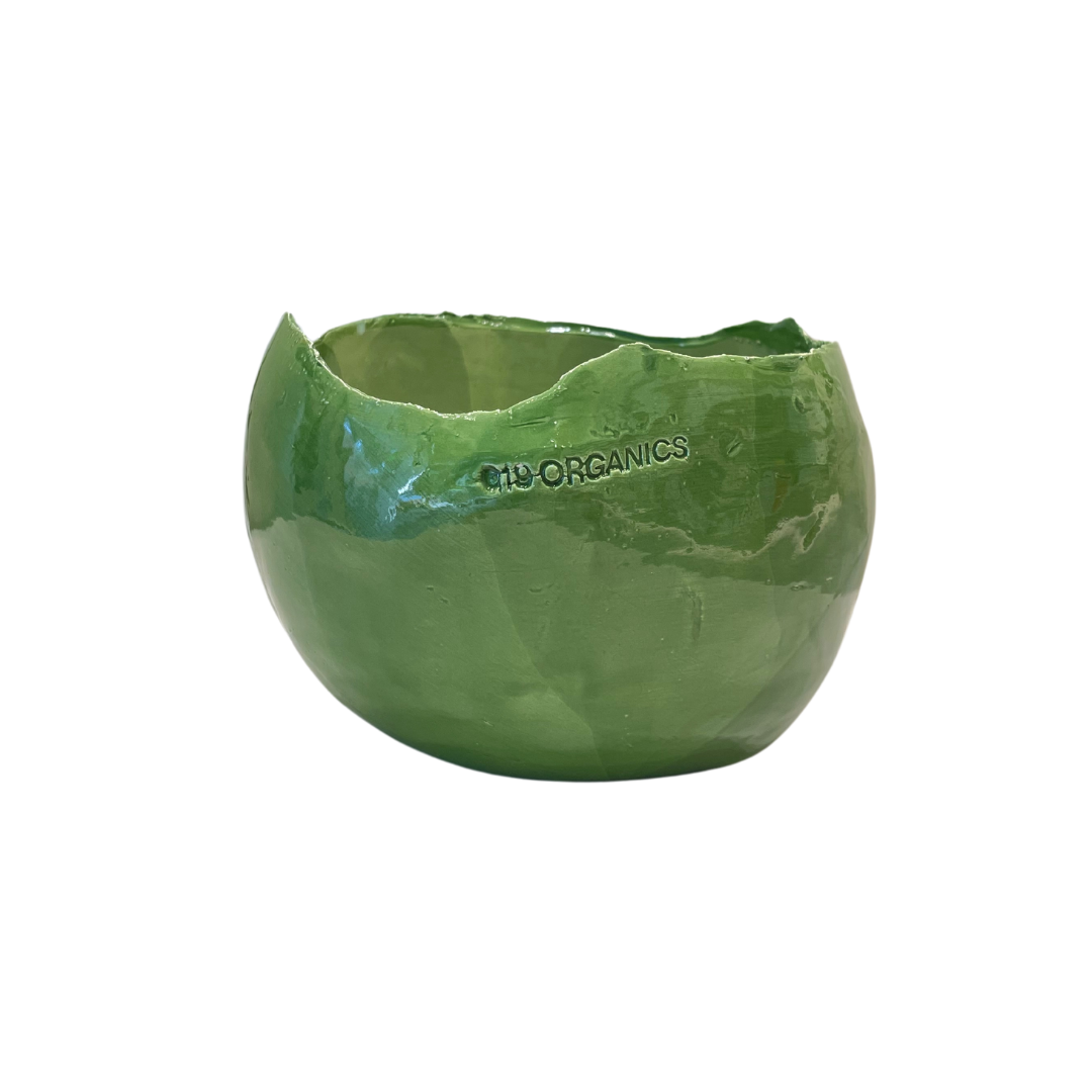 Large Green Egg Ceramic Candle