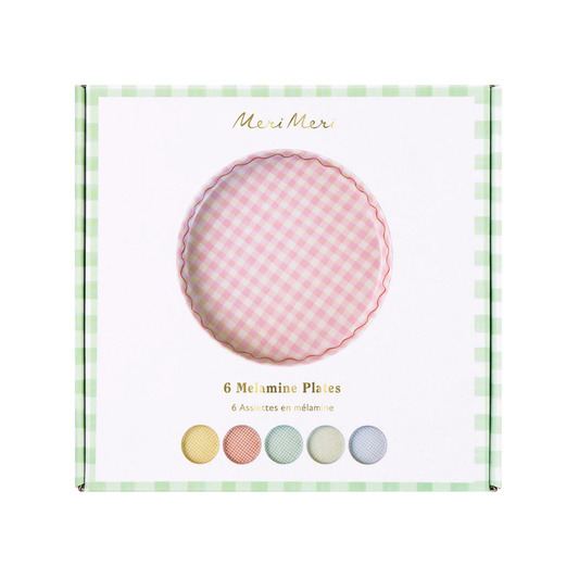 Gingham Set 6 Platos Pequeños