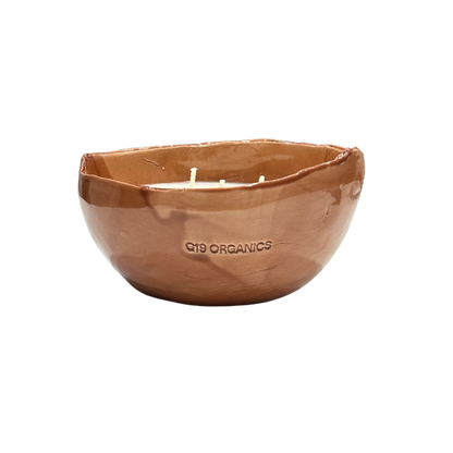 Large Brown Egg Ceramic Candle