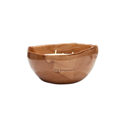 Vela Cerámica Huevo Marrón Rosa