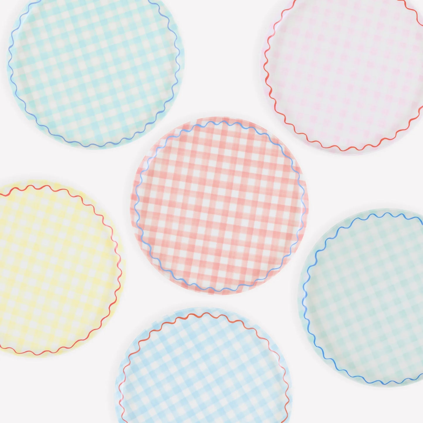 Gingham Set 6 Platos Pequeños