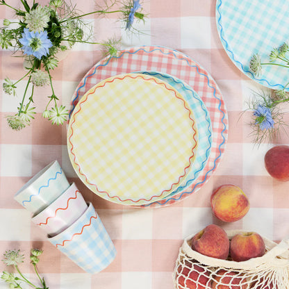 Gingham 6 Tacitas