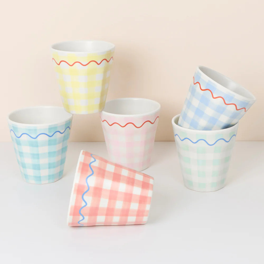 Gingham 6 Tacitas