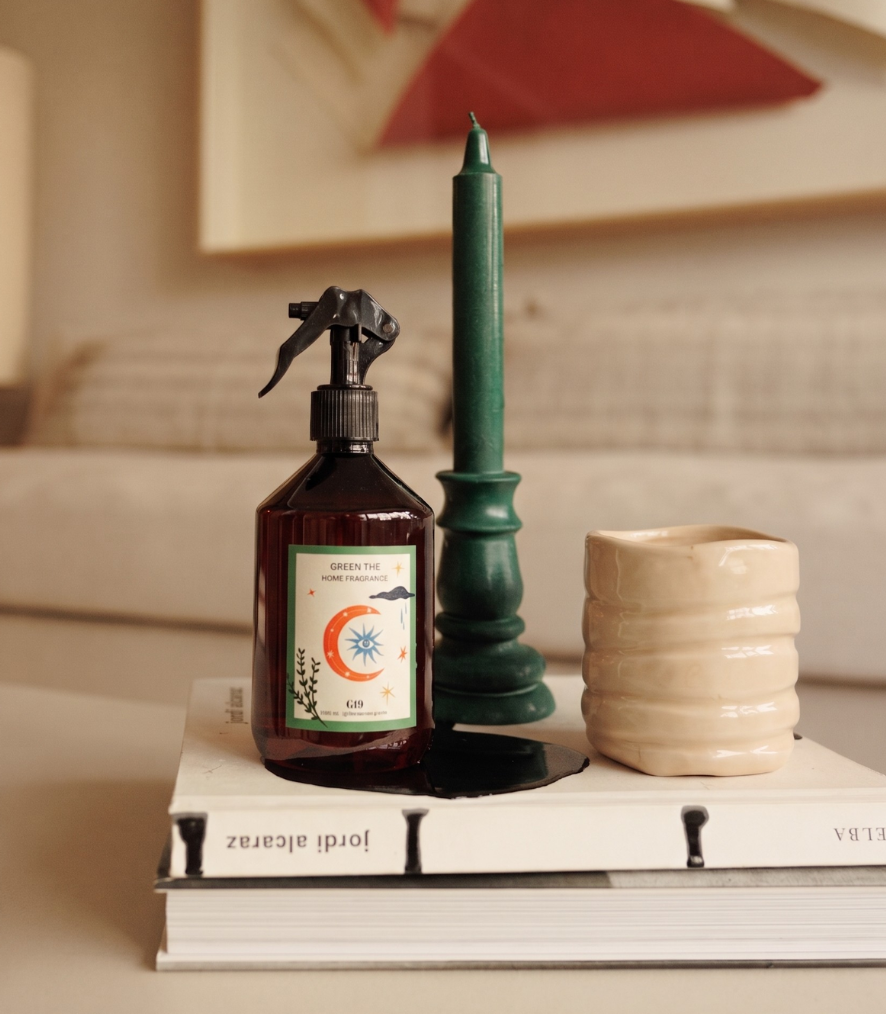 Turquoise XL Ceramic Glass Candle