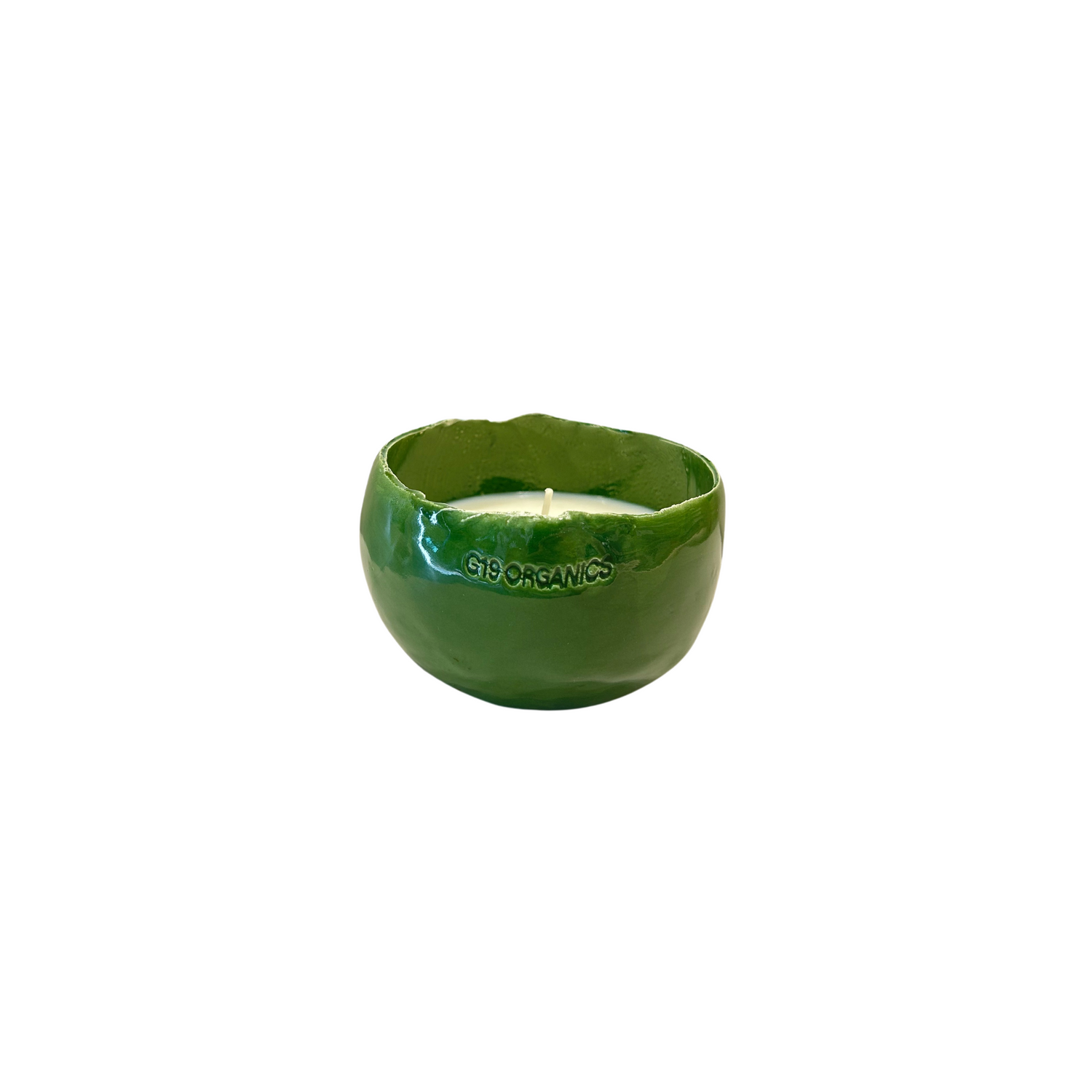 Small Green Egg Ceramic Candle